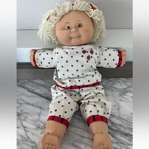 Famosa Girl Doll Blonde Yarn Hair Ponytail Plush Rubber 18” Spain Vintage 80s